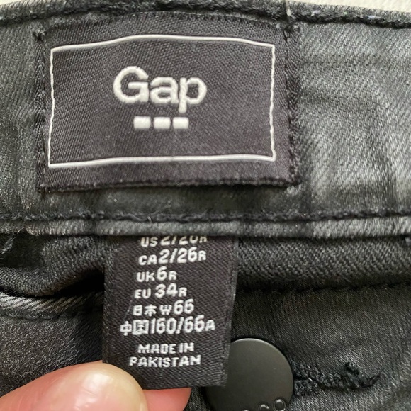 GAP Black Coated Skinny Jeans Size 2 - Picture 9 of 10